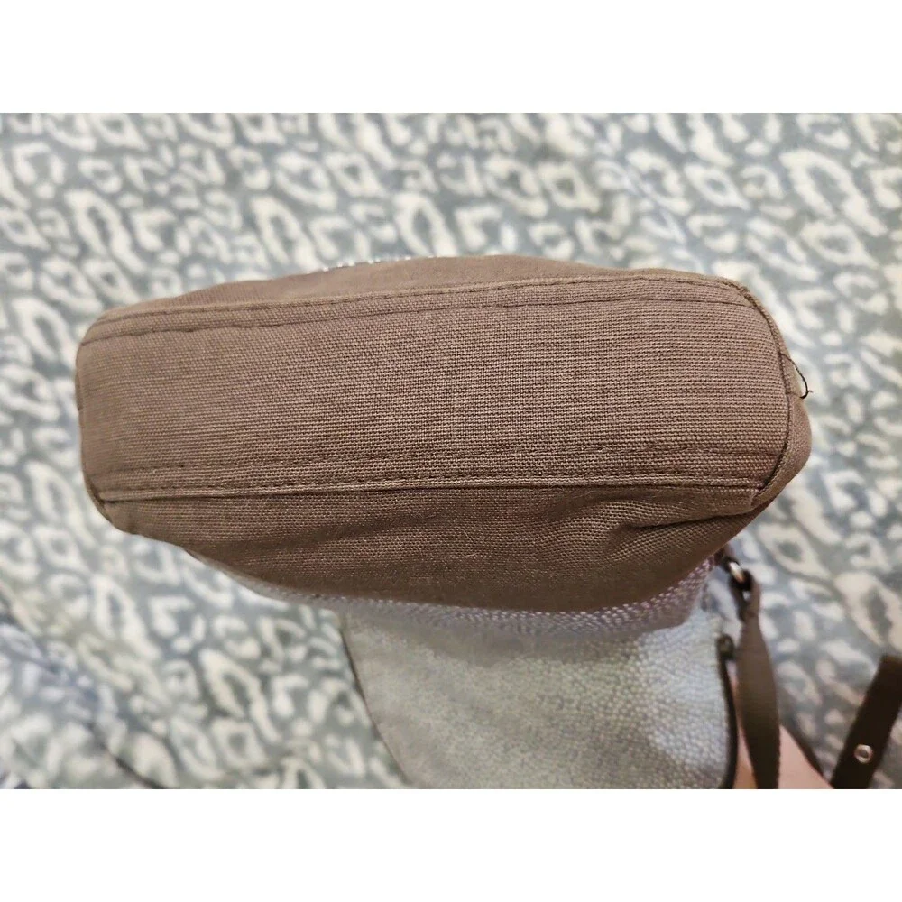 Thirty One Organista Crossbody Bag Grey Pin Dots